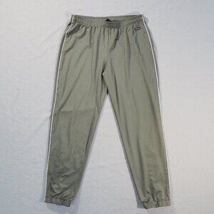 Athleta Jogger Pants Women Medium Petite Olive Green Yoga Workout Gym Reflective